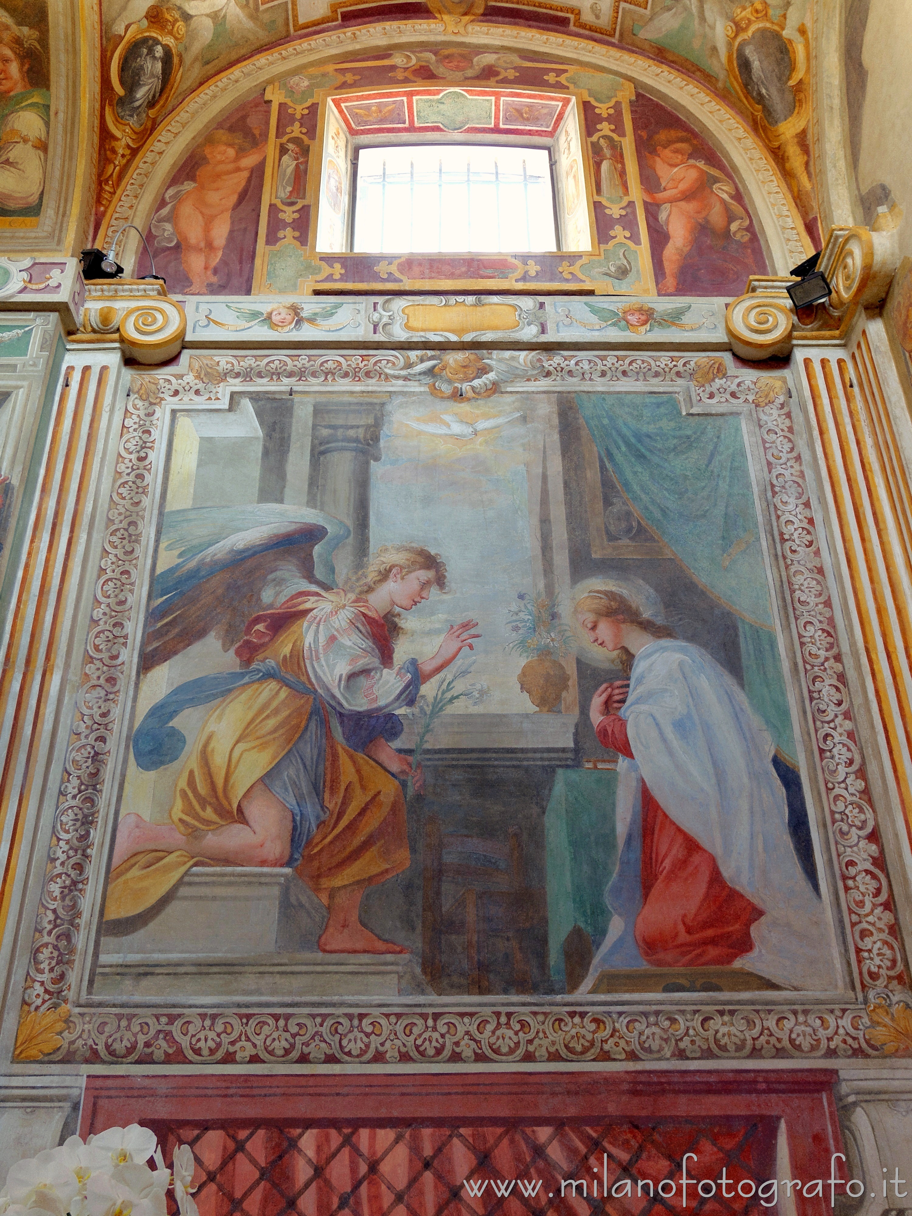 Sesto San Giovanni (Milan, Italy) - Left wall of the apse of the Oratory of  Santa Margherita in Villa Torretta